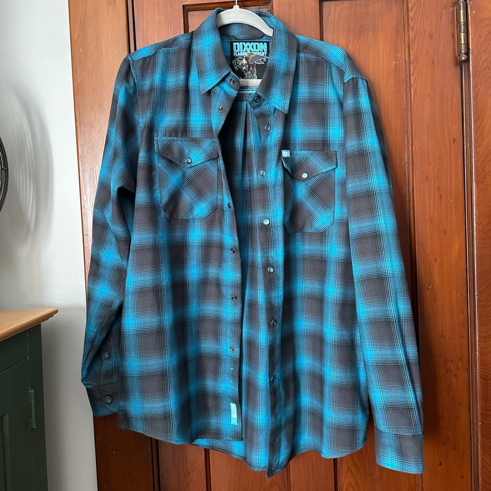 DIXXON Turquoise and Black Flannel Shirt